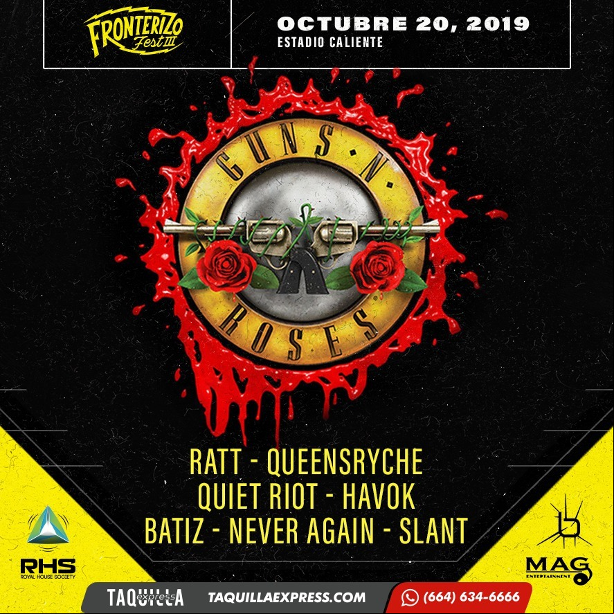 Concierto de Quiet Riot en Tijuana, Baja California, México, Domingo, 20 de octubre de 2019