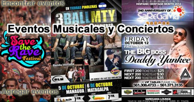 Nueva sección de eventos y conciertos